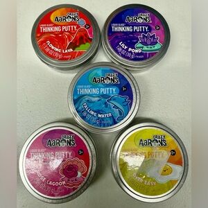 Crazy Aaron’s Thinking Putty, Liquid Glass Lot of 5